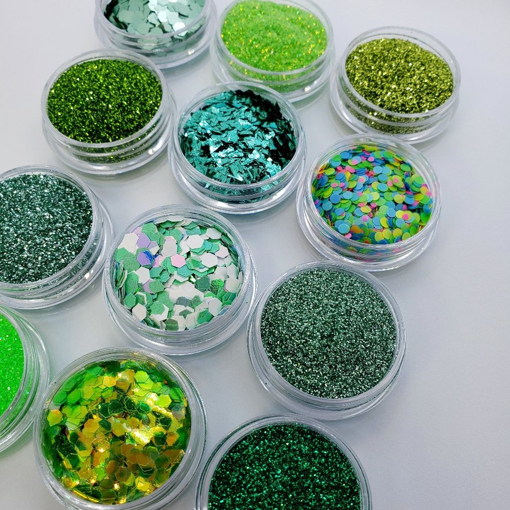 The Greens Edition Nail Glitter Pods